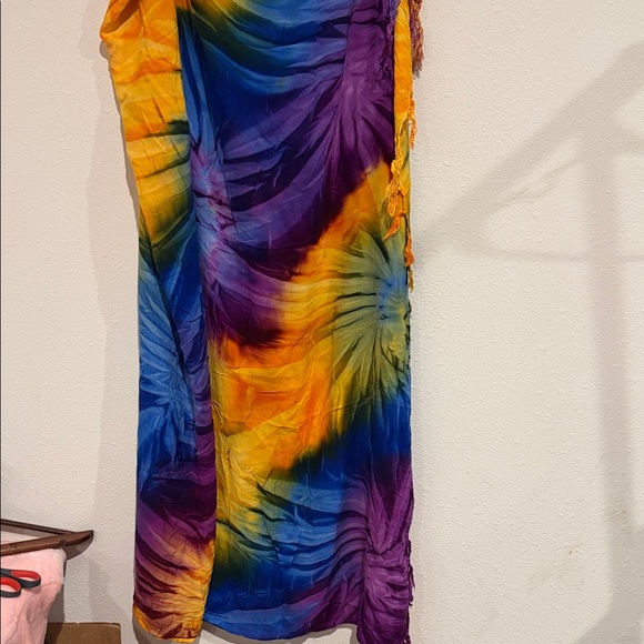 Kaila Vibrant Tie-Dye Scarf - Picture 3 of 4